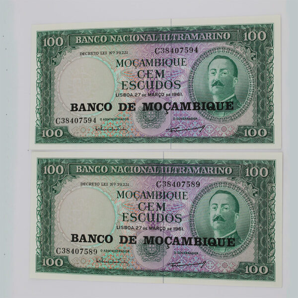 قیمت اسکناس 100 اسکودو موزاییک 1961 | جفت بانکی