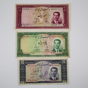 قیمت ست اسکناس کراواتی 1330 محمدرضا شاه پهلوی