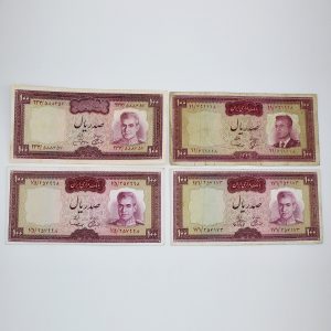 قیمت اسکناس 100 ریالی محمدرضا شاه پهلوی