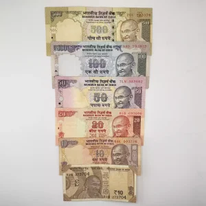 قیمت ست اسکناس گاندی، اسکناس خارجی هندوستان