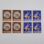 تمبر کنگره المپیک 1346 دوره محمدرضا شاه پهلوی، تمبر بمناسبت شصت و پنجمین کنگره بین المللی المپیک - تهران 1346 شامل 3 و 8 ریال و بصورت 8 عدد دندانه دار