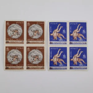 تمبر کنگره المپیک 1346 دوره محمدرضا شاه پهلوی، تمبر بمناسبت شصت و پنجمین کنگره بین المللی المپیک - تهران 1346 شامل 3 و 8 ریال و بصورت 8 عدد دندانه دار