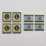 قیمت تمبر باشگاه لاینز 1346 پهلوی، تمبر بمناسبت پنجاهمین سال باشگاه لاینز - 21 اردیبهشت 1346 سری کامل شامل 3 ریال و 7 ریال بصورت 8 عدد دندانه دار