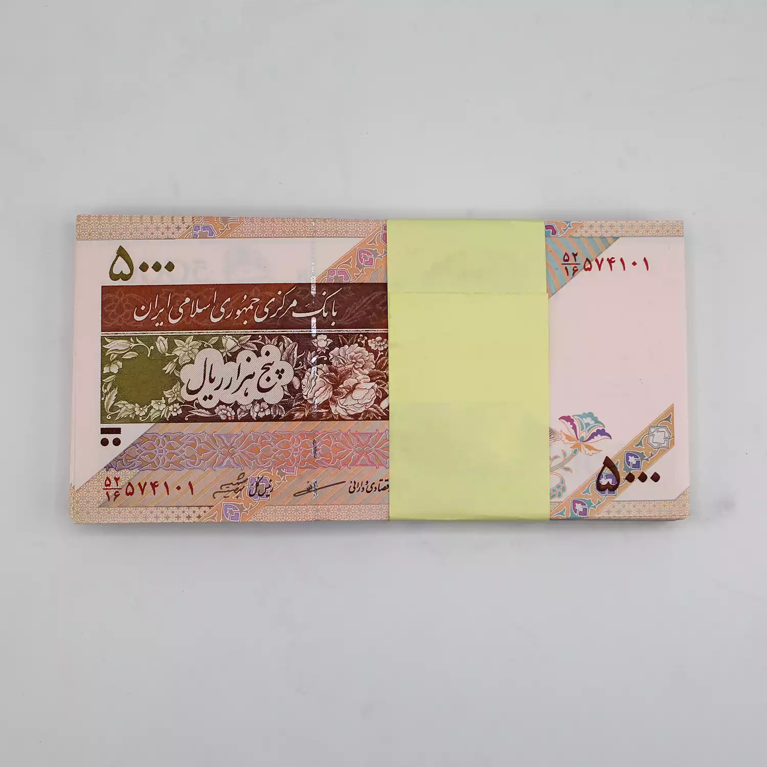 قیمت اسکناس بسته ۵۰۰ تومانی فیلیگران امام گل و بلبل مظاهری بصورت  1 تا 100 سوپر بانکی