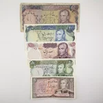 خرید اسکناس شانه پهن 5000 ریالی، 200 ریالی، 100 ریالی، 50 ریالی و 20 ریالی محمدرضا شاه پهلوی