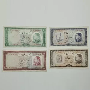 خرید و قیمت ست اسکناس نیم رخ شاه سری ششم محمدرضا پهلوی
